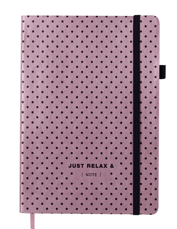 

Записная книга блокнот Buromax RELAX A5 96 л клетка иск.кожа золото (BM.295101-23)