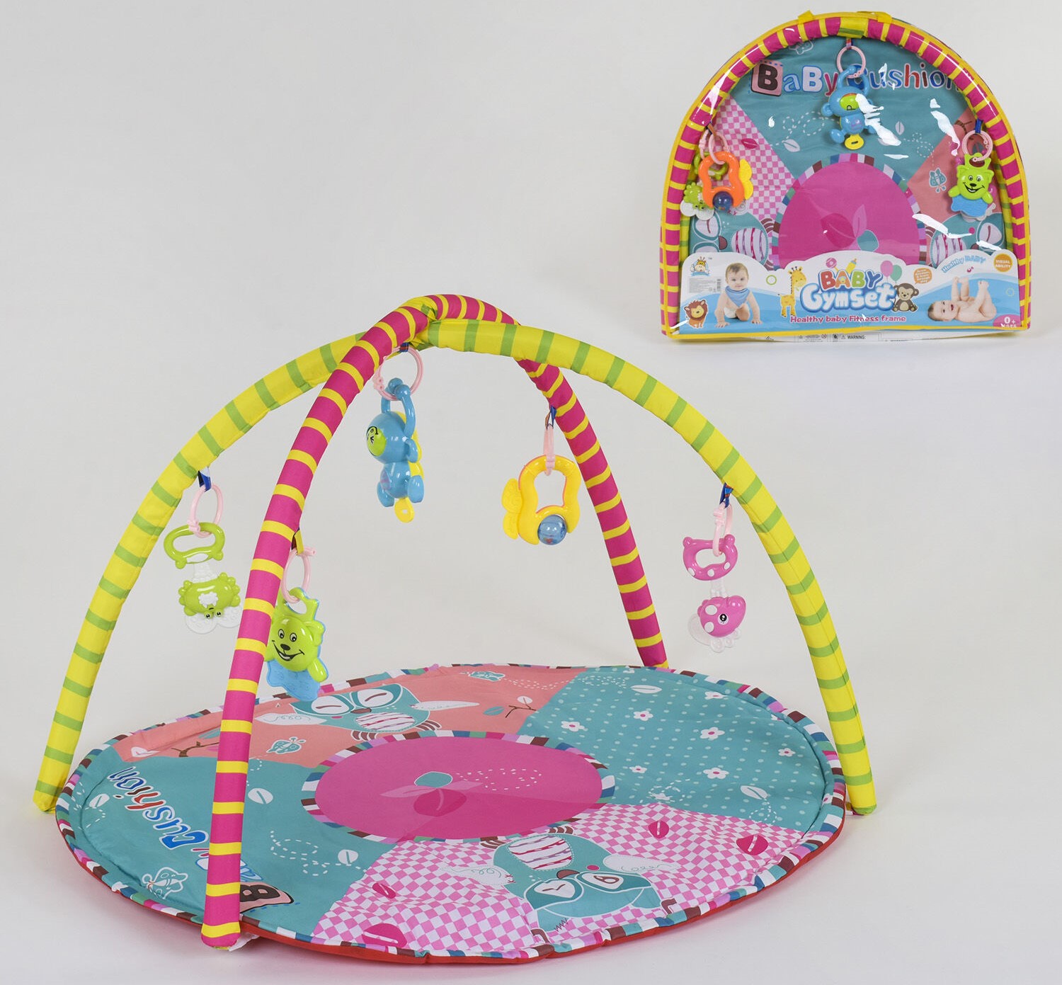 

Детский игровой коврик 604-9 В с подвесными игрушками