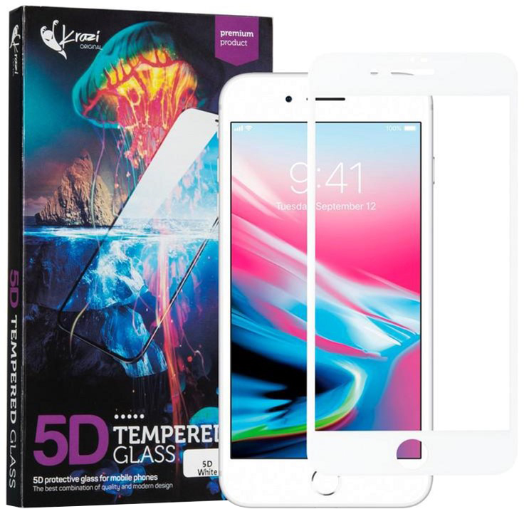 

Защитное стекло Krazi для Apple iPhone 7 Plus/8 Plus White