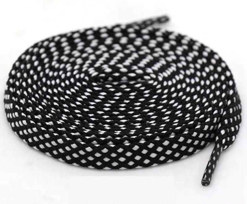 

Спортивные обувные шнурки V-tie двухцветные черно-белые