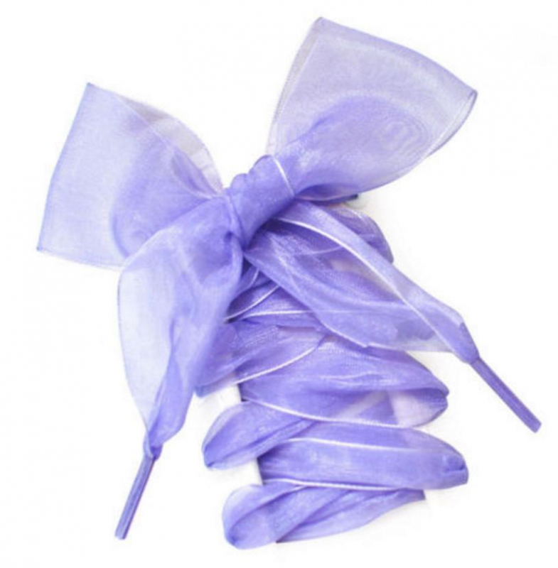 

Широкие обувные шнурки-ленты V-tie ширина 4 см, сиреневые