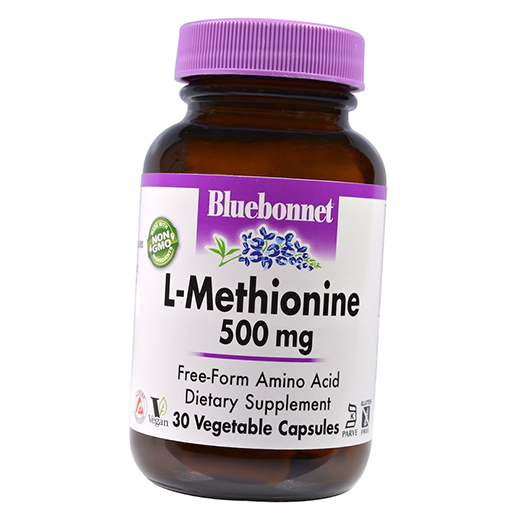 

Метионин, L-Methionine 500, Bluebonnet Nutrition 30вегкапс (27393005)