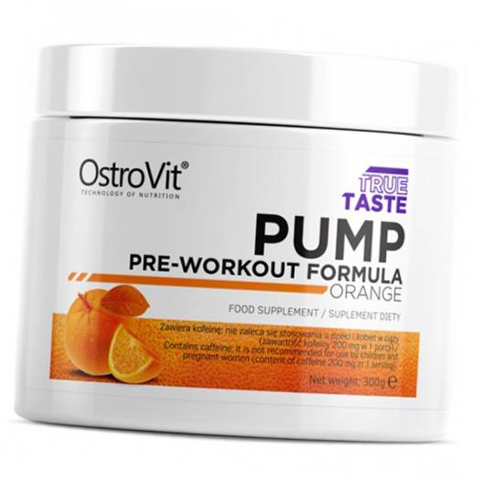 

Предтренировочная добавка, Pump pre-workout formula, Ostrovit 300г Апельсин (11250001)