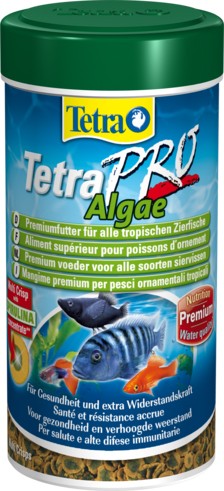 

Корм TetraPRO Algae Multi-Crisps для травоядных аквариумных рыб в чипсах 500 мл