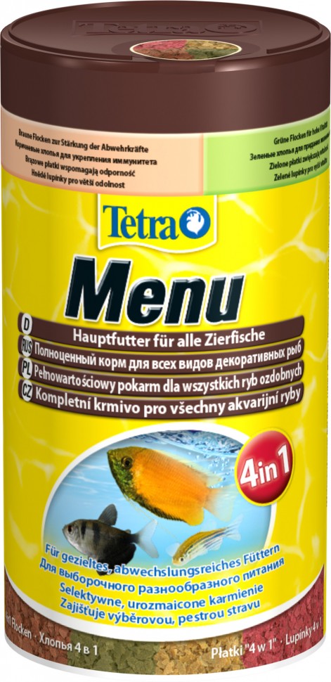 

Корм Tetra Menu для аквариумных рыб в мелких хлопьях 250 мл