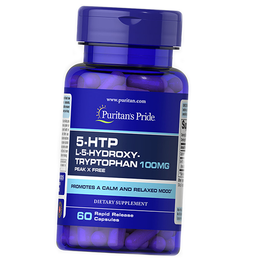 

5 Гидрокситриптофан, 5-HTP 100, Puritan's Pride 60капс (72367021)