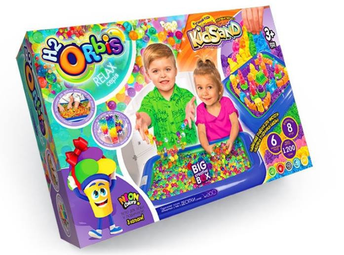 

Кинетический песок Масса для лепки Гидрогелевые шарики 3в1 Danko Toys Big Creative Box ORBK-01