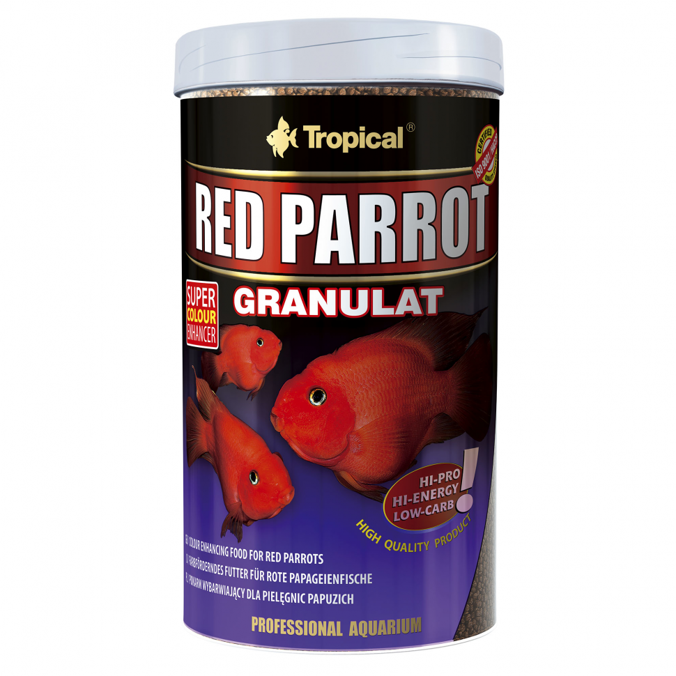 

Корм для цихлид попугаев Tropical Red Parrot Granulat в гранулах 250 мл