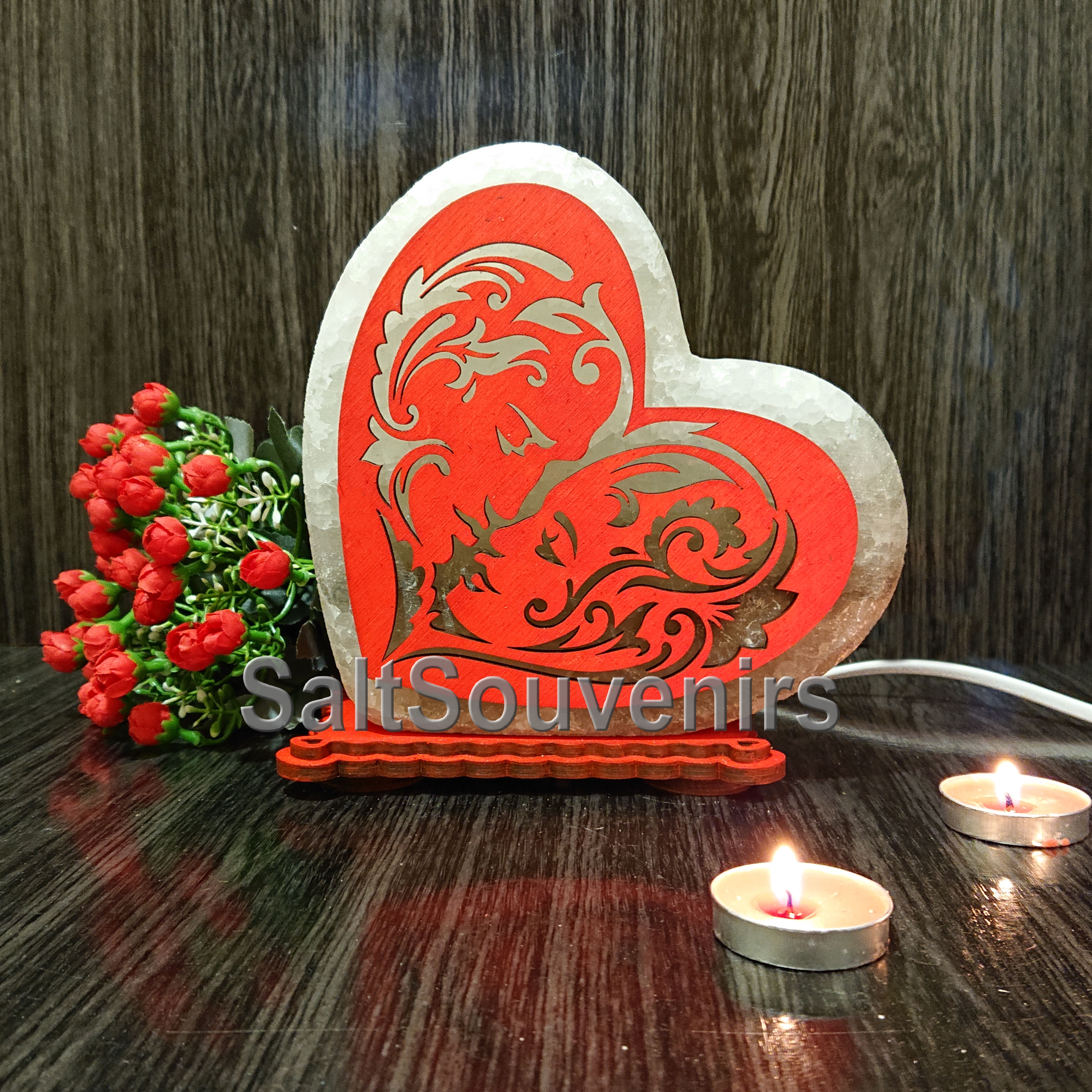 

Соляная лампа EcoDecorLamp Сердце цветное 3