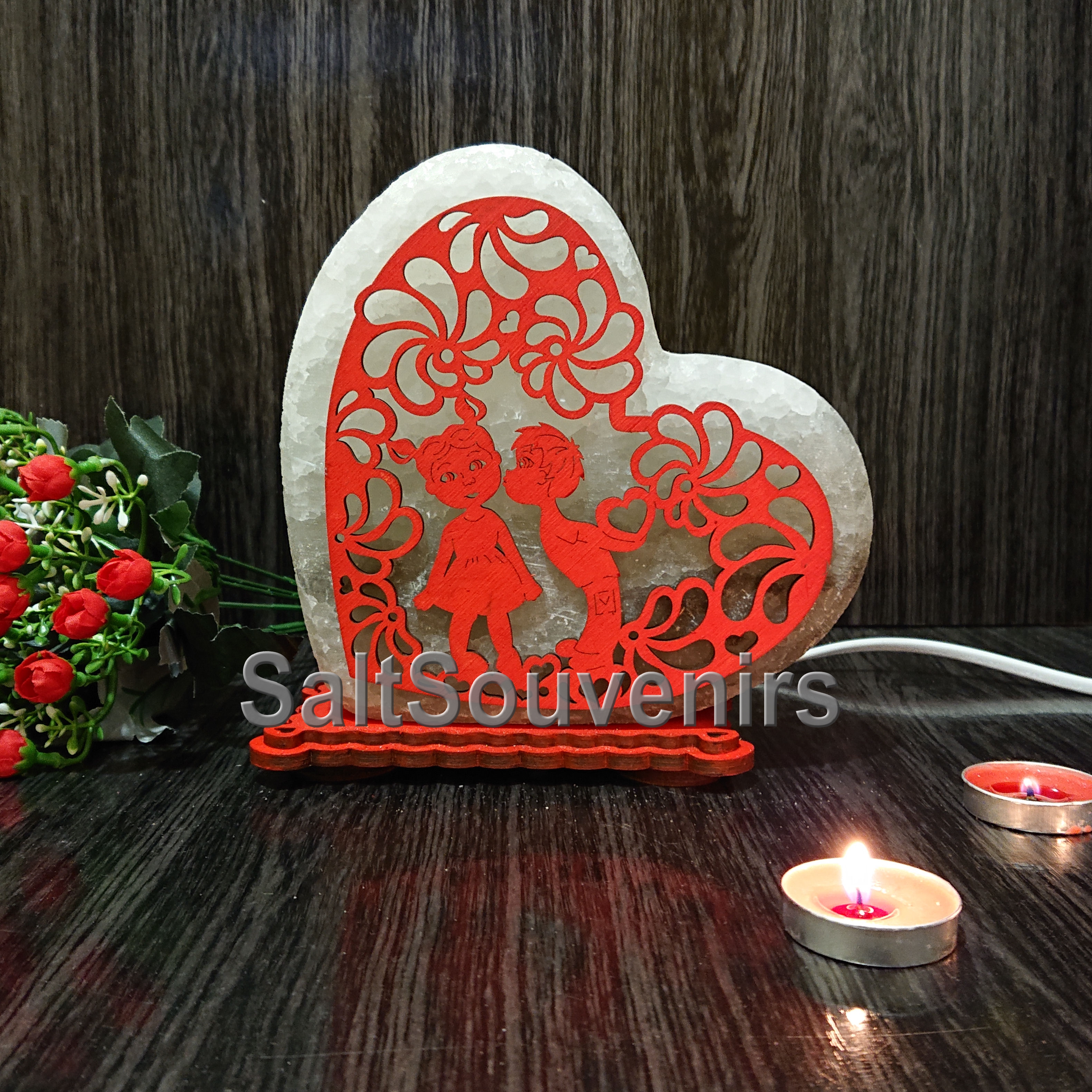 

Соляной светильник EcoDecorLamp Сердце цветное 5