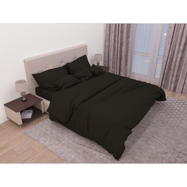 

Комплект постельного белья SoundSleep Сasual black ранфорс семейный