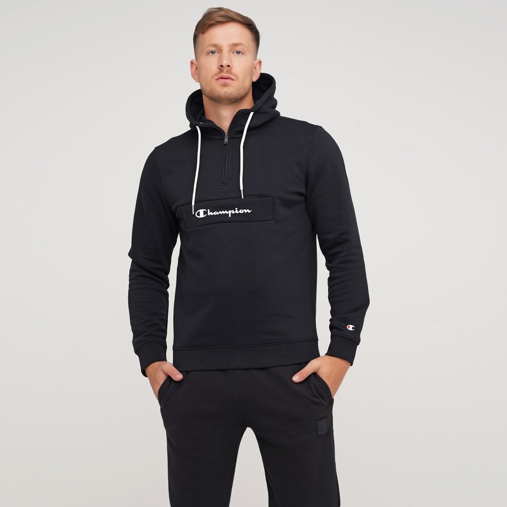 

Мужское худи Champion Hooded Half Zip Sweatshirt Черный 46 (cha214746-NBK)