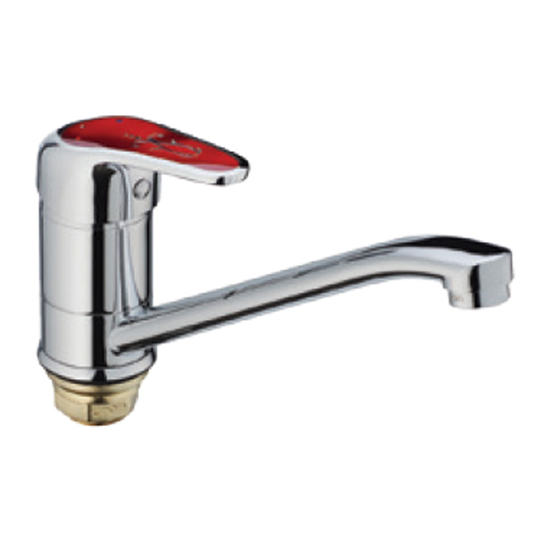

Смеситель для кухни HAIBA MAGIC 555 (15 см) с красной ручкой (HB0673)