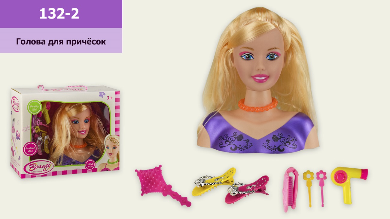 

Голова для причесок с аксессуарами 132-2