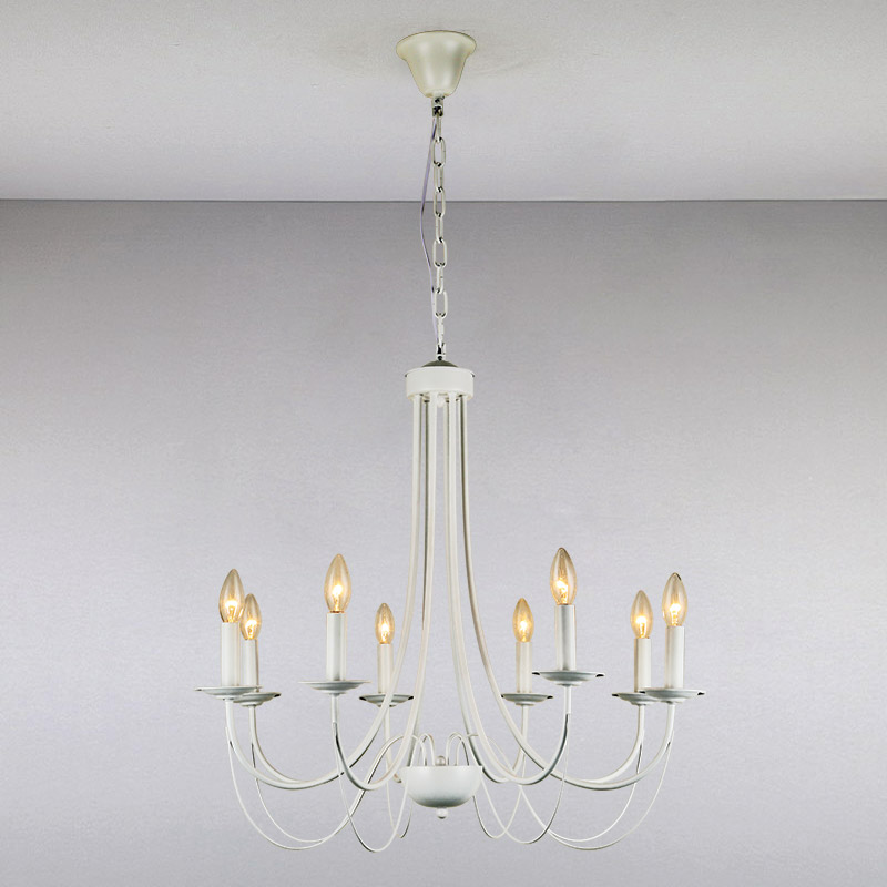 

Люстра Light House LS-13360-8 WH белая