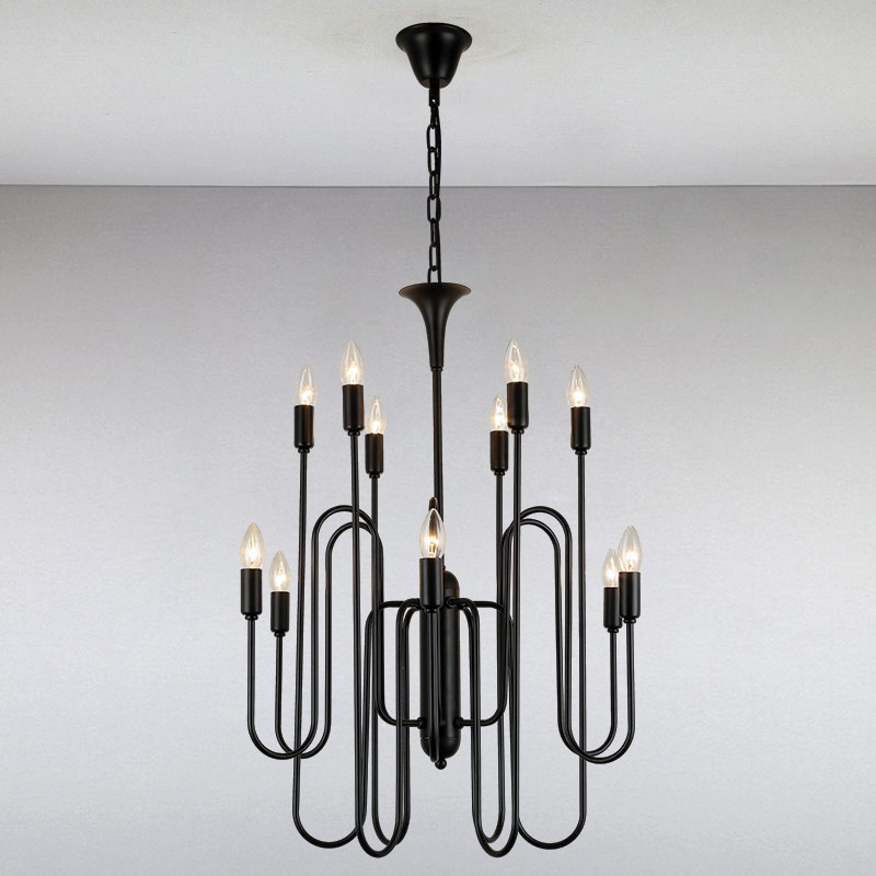 

Люстра Light House LS-13364-12 BK черная
