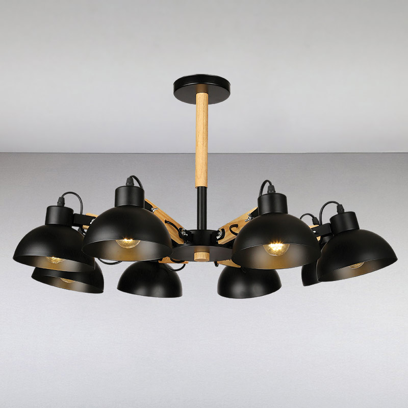 

Люстра Light House LS-13372-8 BK черная