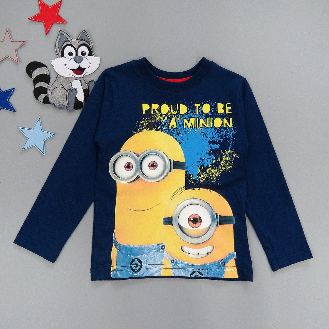 

Лонгслив Minions Despicable Me для мальчика 128 см Темно-синий 17965