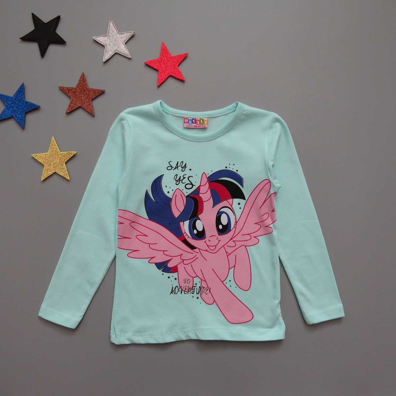 

Лонгслив Pony Hacali kids для девочки 86-92 см Светло-голубой 17719