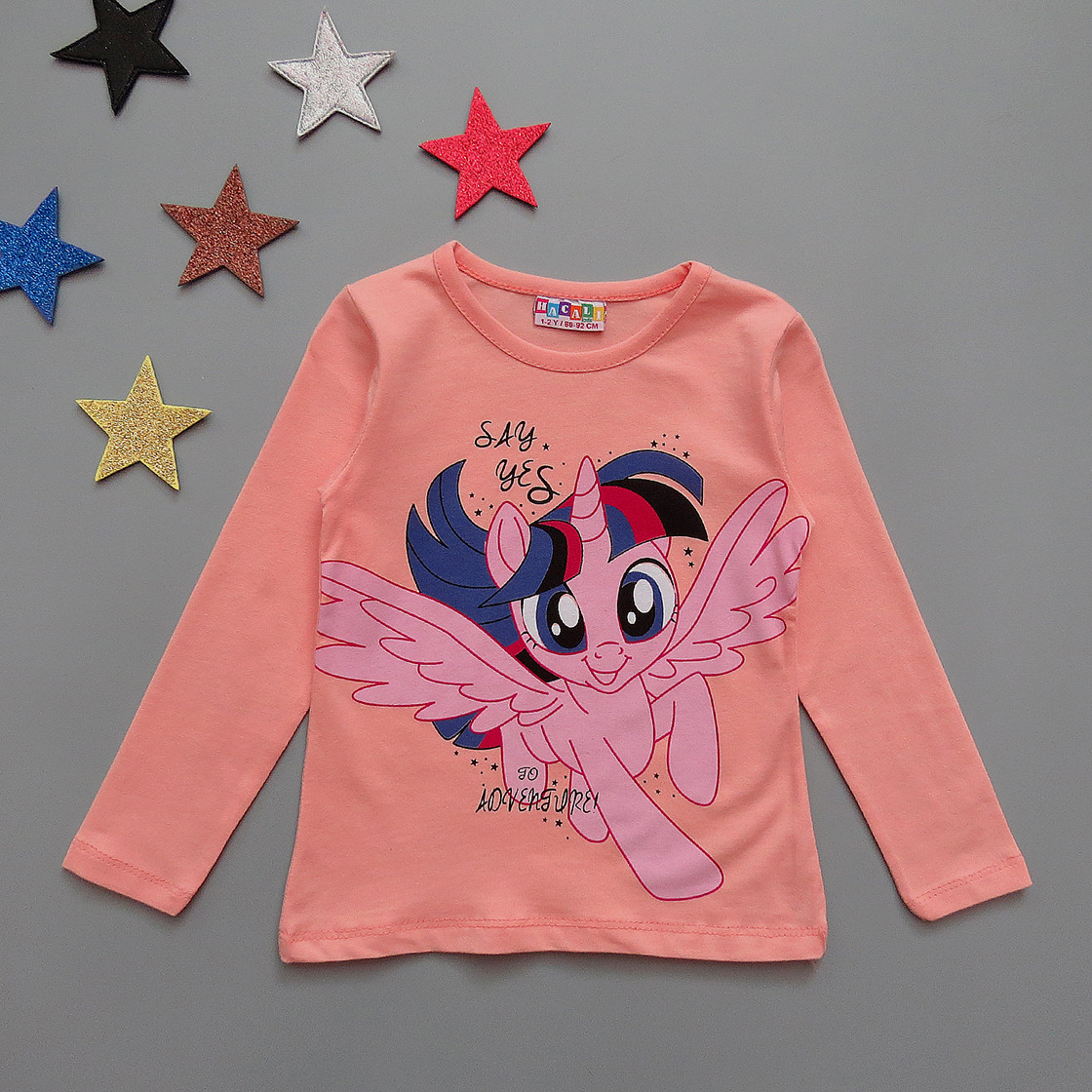 

Лонгслив Pony Hacali kids для девочки 86-92 см Персиковый 17720