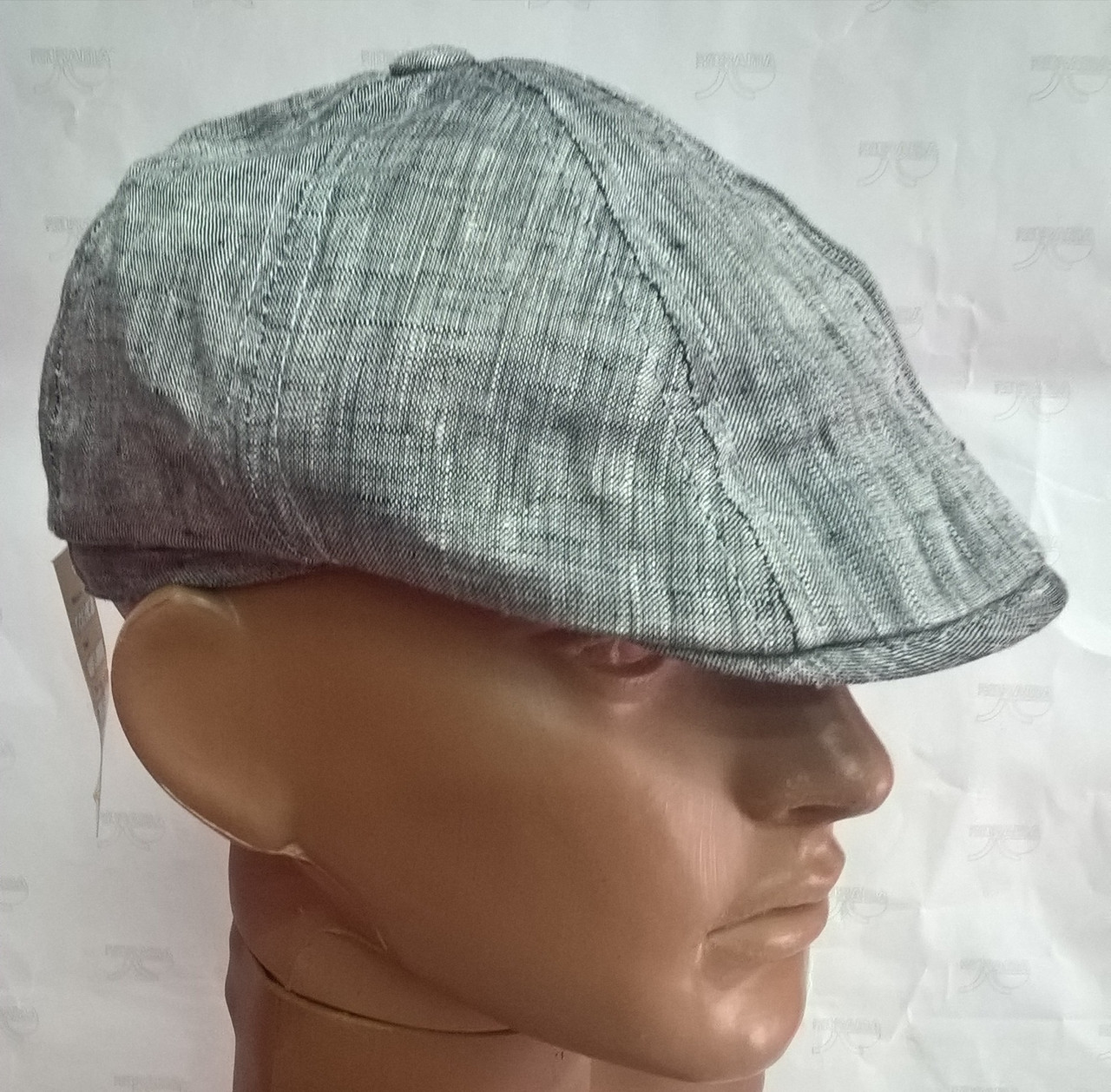 

Детская летняя кепка восьмиклинка из льна т.серый 6104Д/11 Ellipse 48-50 см