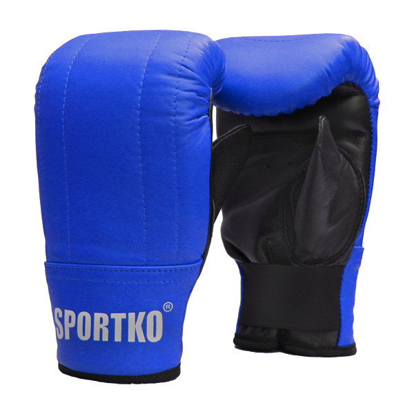 

Снарядные боксерские перчатки SPORTKO S/M кожа синие