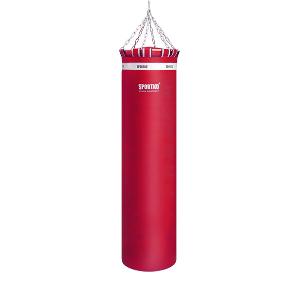 

Боксерский мешок SPORTKO ПВХ 180 см/50 см/110 кг красный