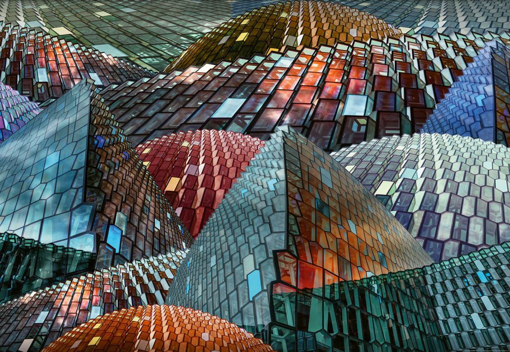 

Фотообои 3D фигуры 368х254 см Wizard+Genius Абстрактные пирамиды (5043WG)