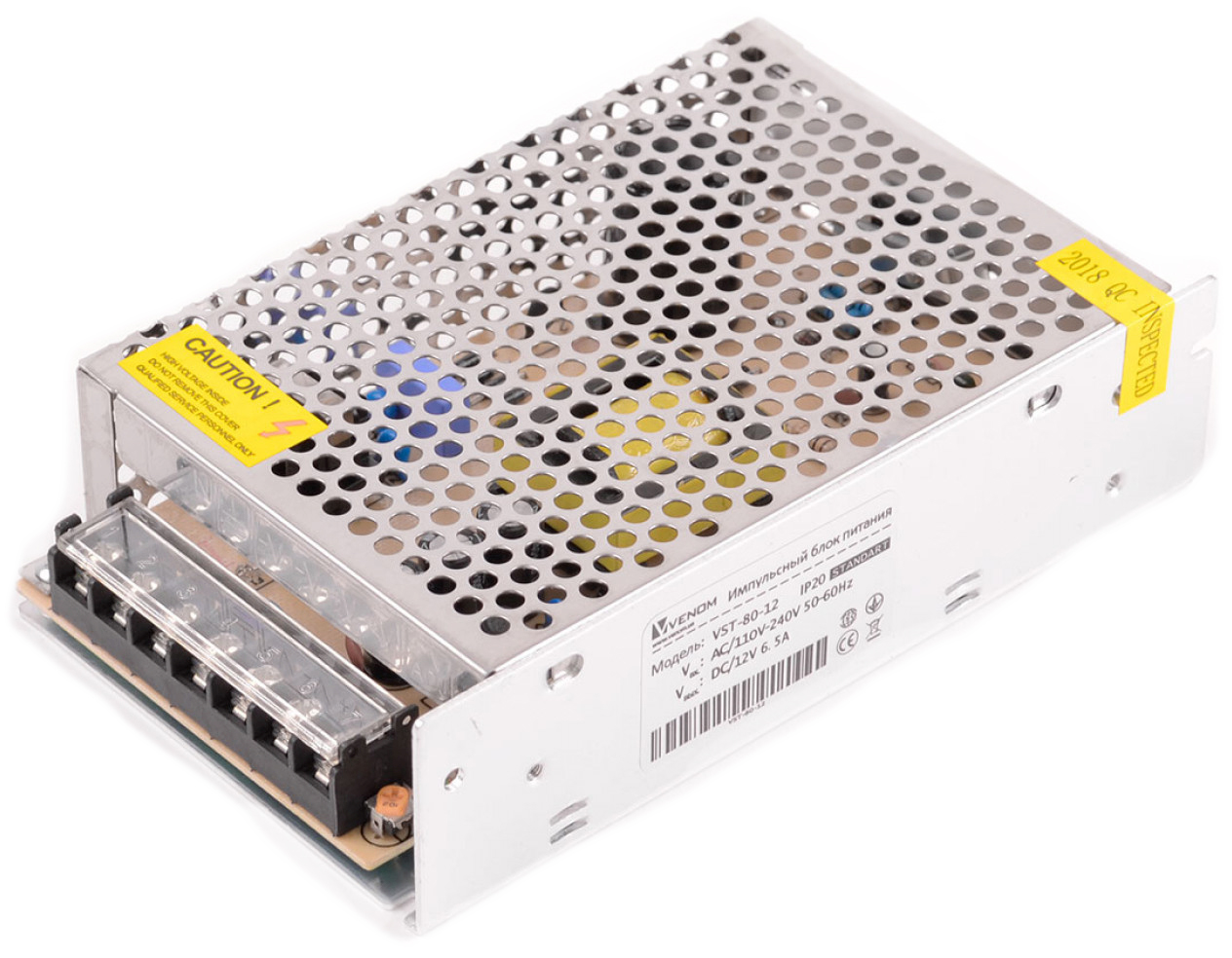 

Блок питания Venom 12В 80Вт Standart IP20 (VST-80-12)