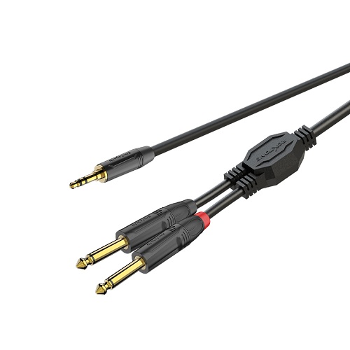 

Готовый аудиокабель Roxtone GPTC100L2, Jack - Mini-Jack, 2x0.22, 2 м