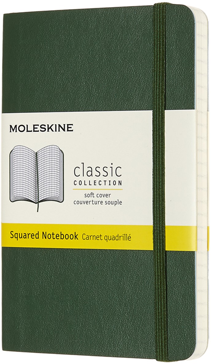 

Записная книга Moleskine Classic 9 х 14 см 192 страницы в клетку Миртовый Зелёный Мягкая обложка (8058647629162)