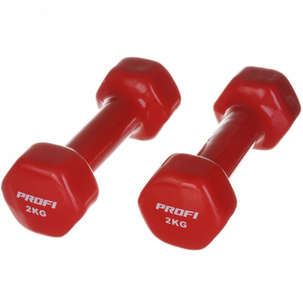 

Гантель/гиря Гантели Profi M 0290 Виниловые 2кг Red (LI10360)