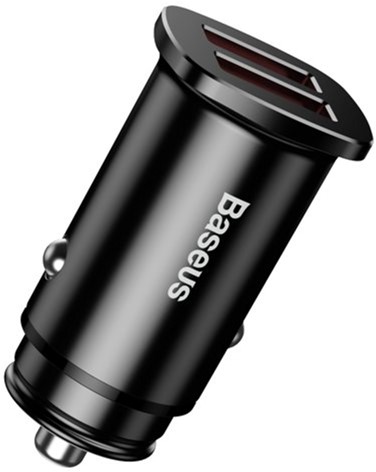 

Автомобильное зарядное устройство Baseus Square Dual-USB Quick Charge Car Charger Black (CCALL-DS01)