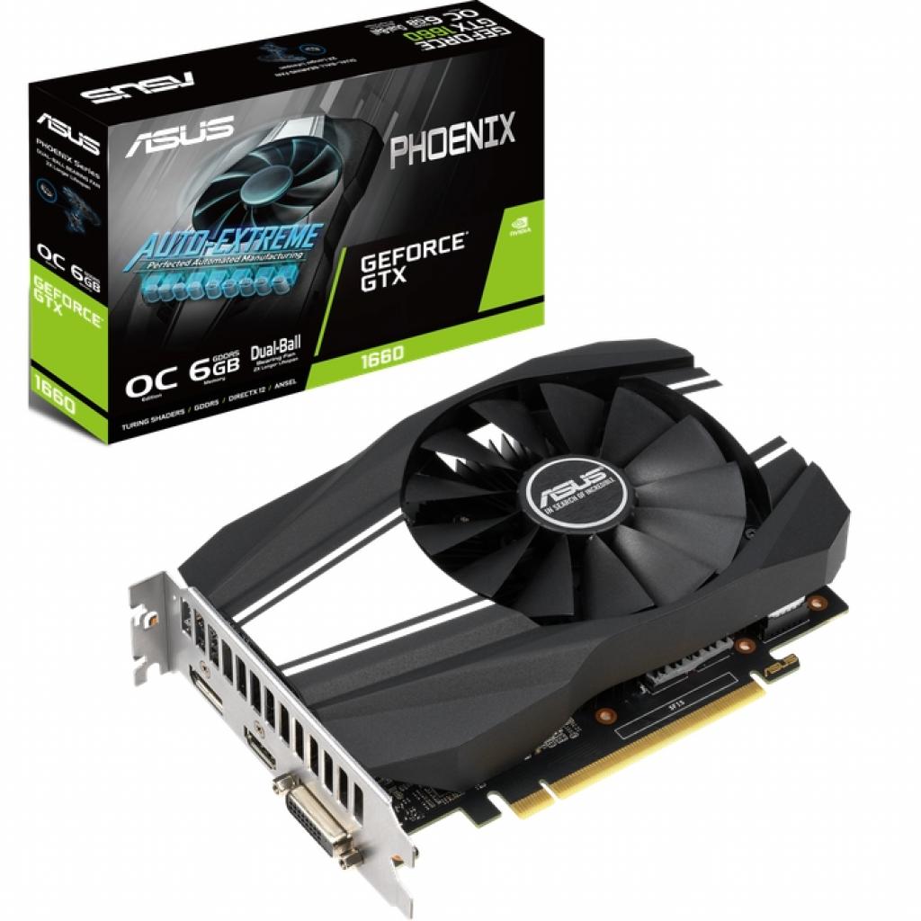 

Видеокарта ASUS GeForce GTX1660 6144Mb Phoenix OC (PH-GTX1660-O6G)