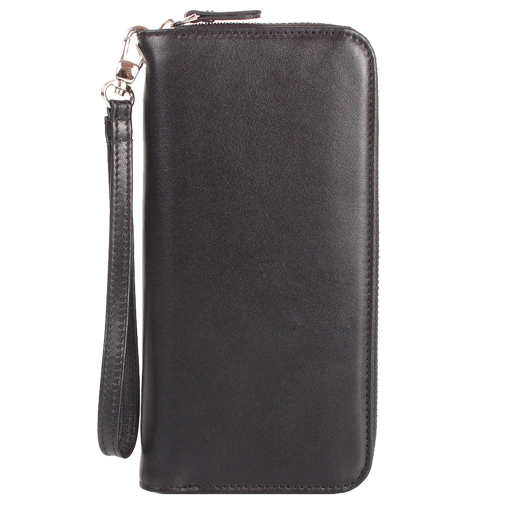 

Кожаный кошелек женский Canpellini 19х9,5х2 см Черный