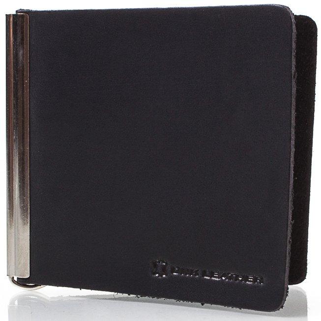 

Кожаный зажим для купюр мужской DNK Leather 9,2х8,5х0,3 см Черный