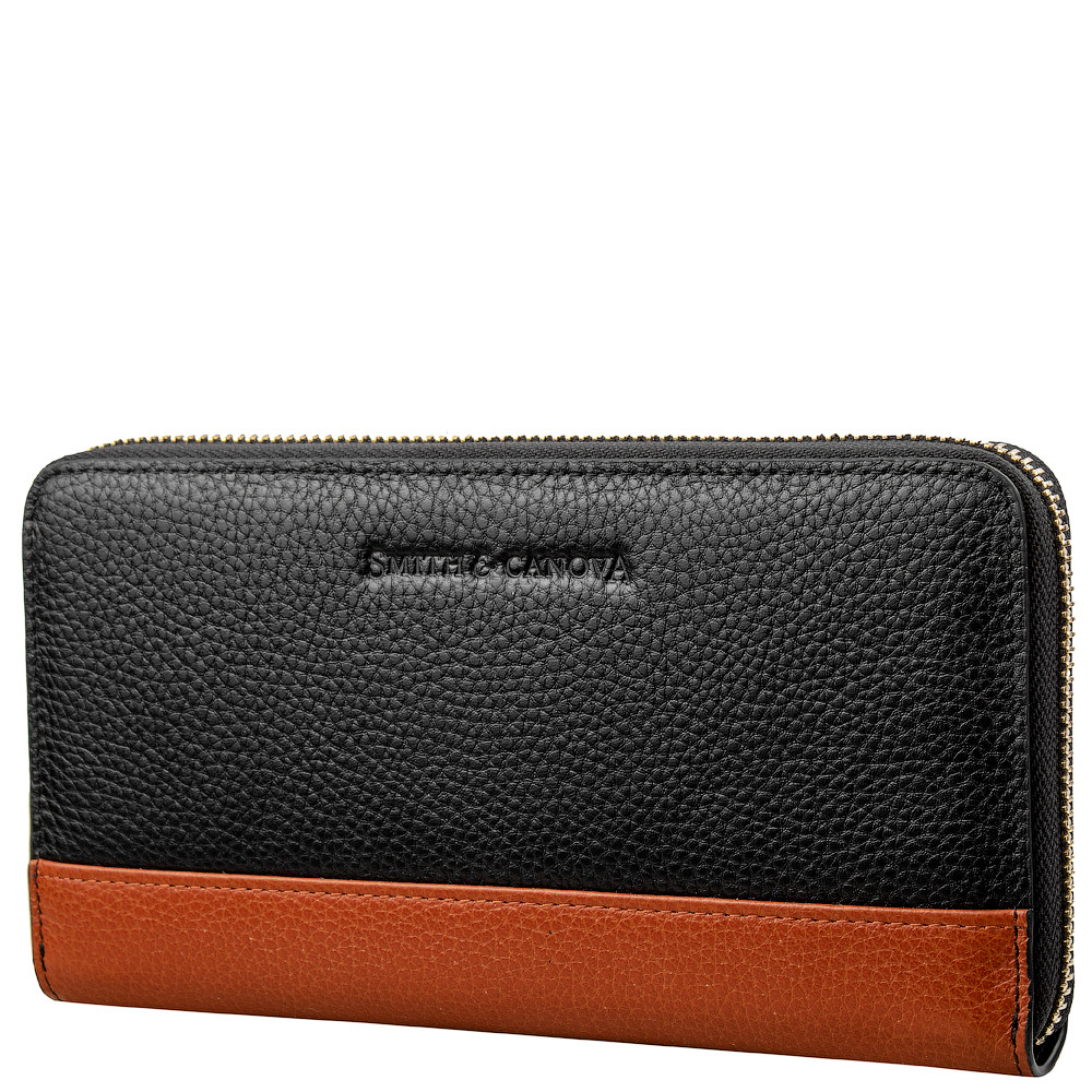 

Кожаный кошелек женский Smith&Canova 19х10х2 см Черный