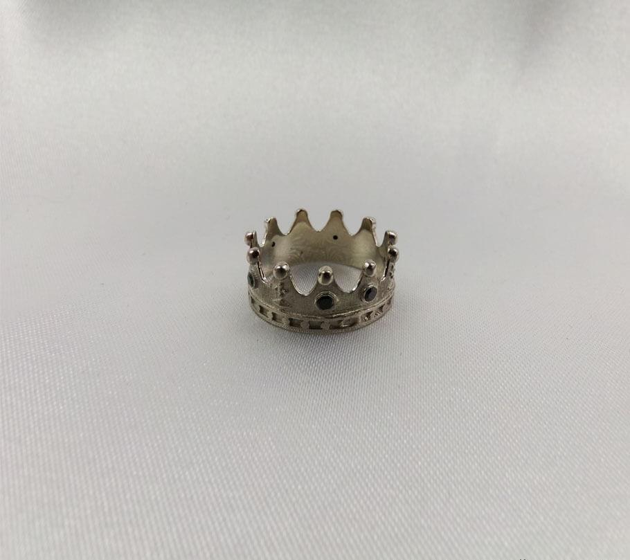 

Кольцо корона с черными камнями Maxi Silver Maxi Silver 5294 ZL, размер 21