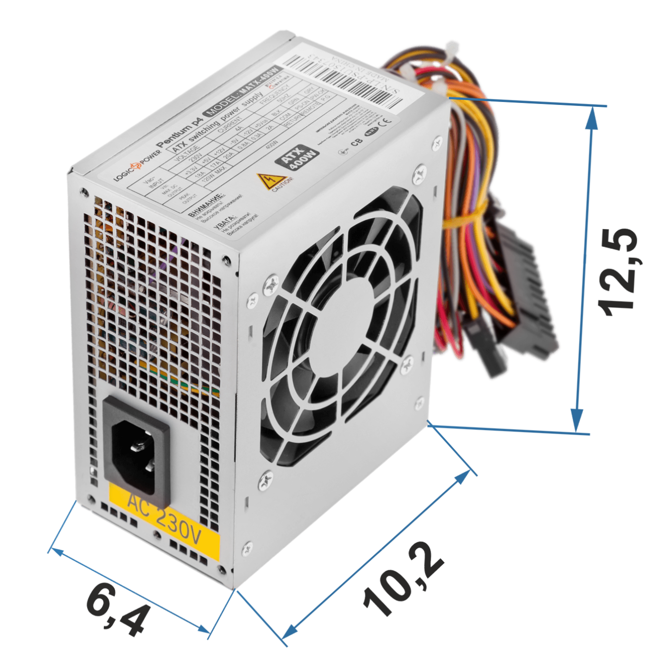

Блок питания LogicPower MICRO MATX 400W, fan 8 см, 2 SATA