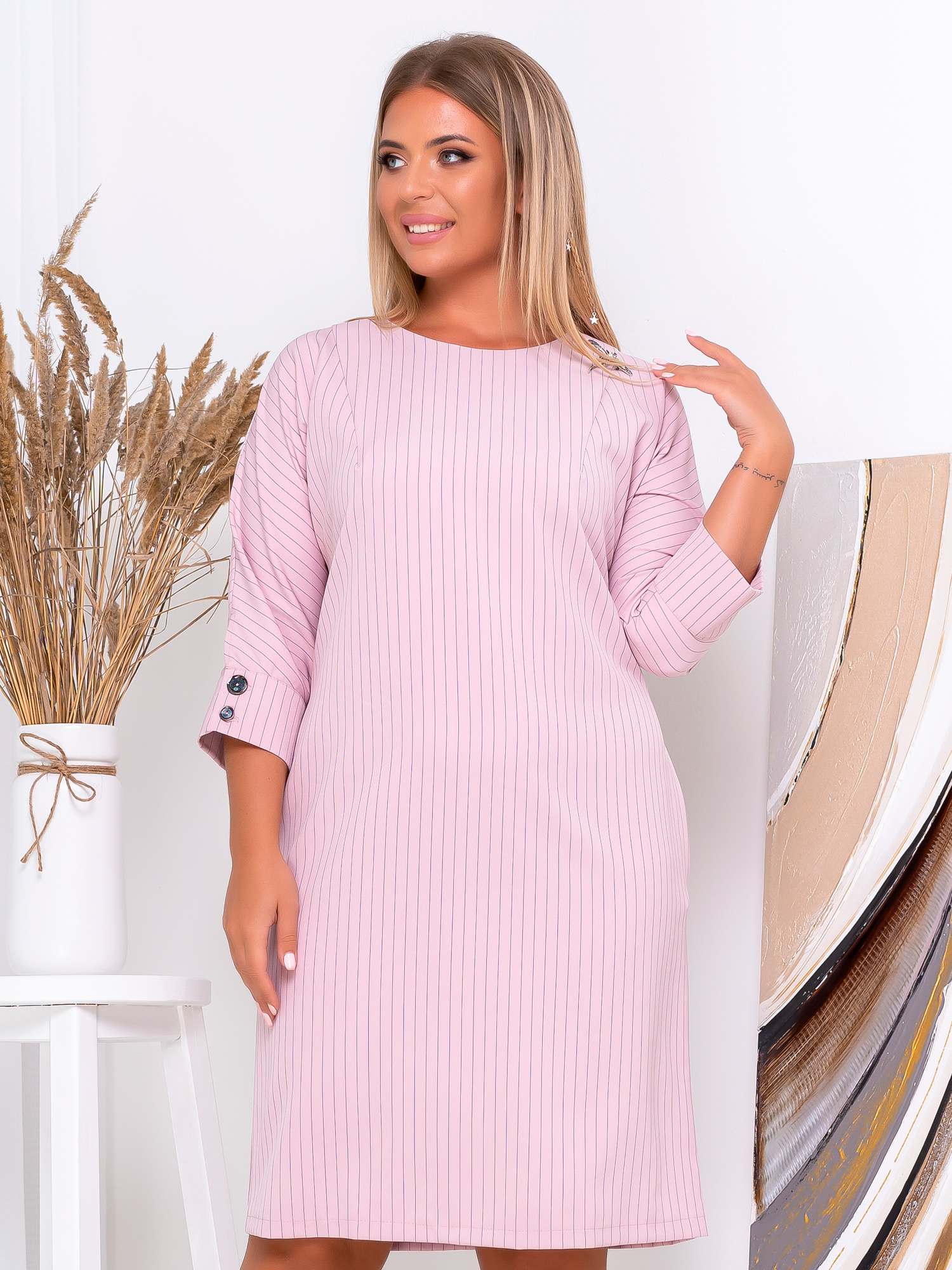 

Платье New Fashion 147  Пудра, Платье New Fashion 147 50 Пудра