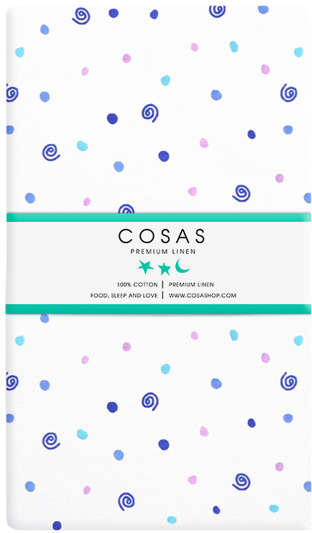 

Простынь на резинке Cosas Spiral Drops 60х120