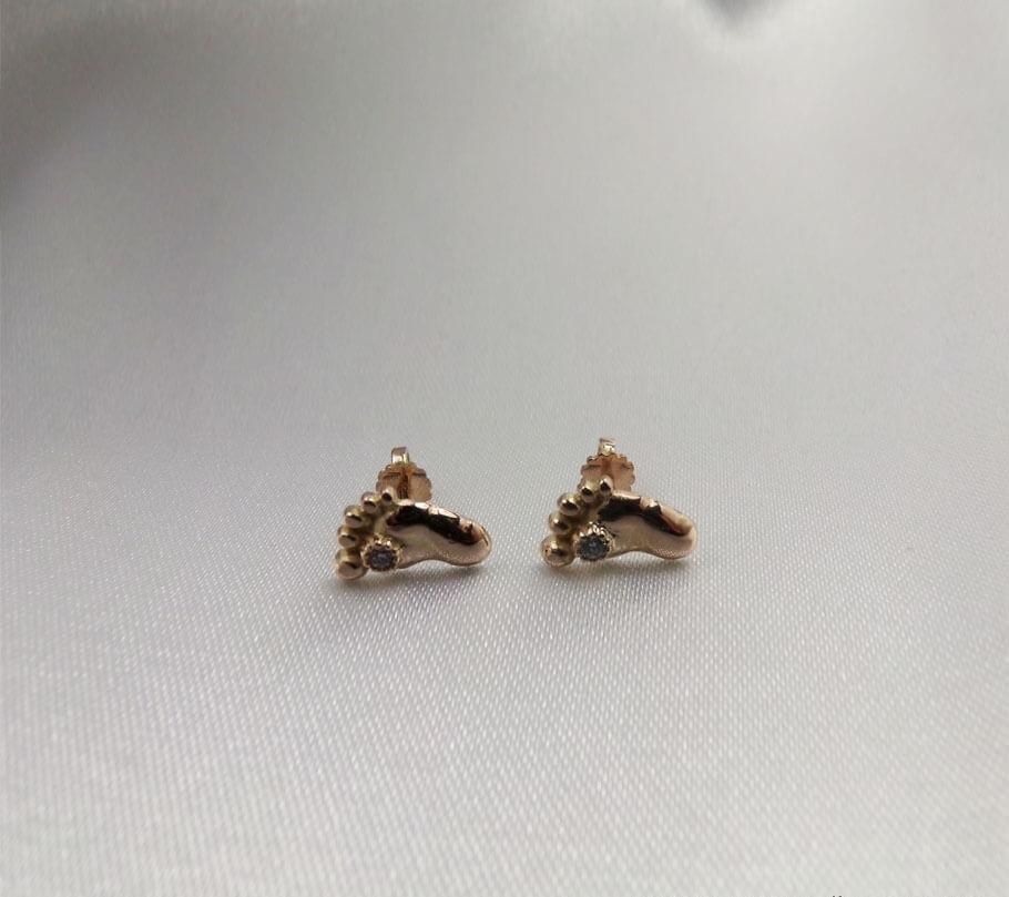 

Пусеты детская ножка Maxi Silver 5597