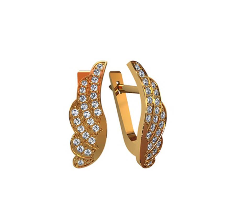

Серьги крылья Maxi Silver 8210