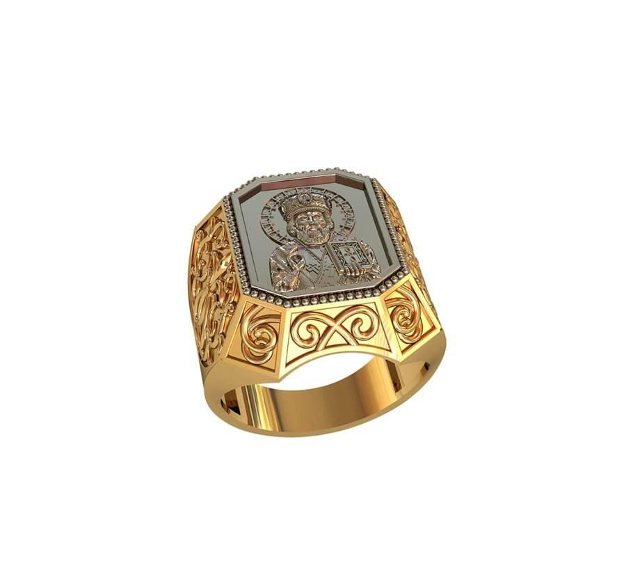

Кольцо Николай Чудотворец Maxi Silver 8457 ZL, размер 18.5