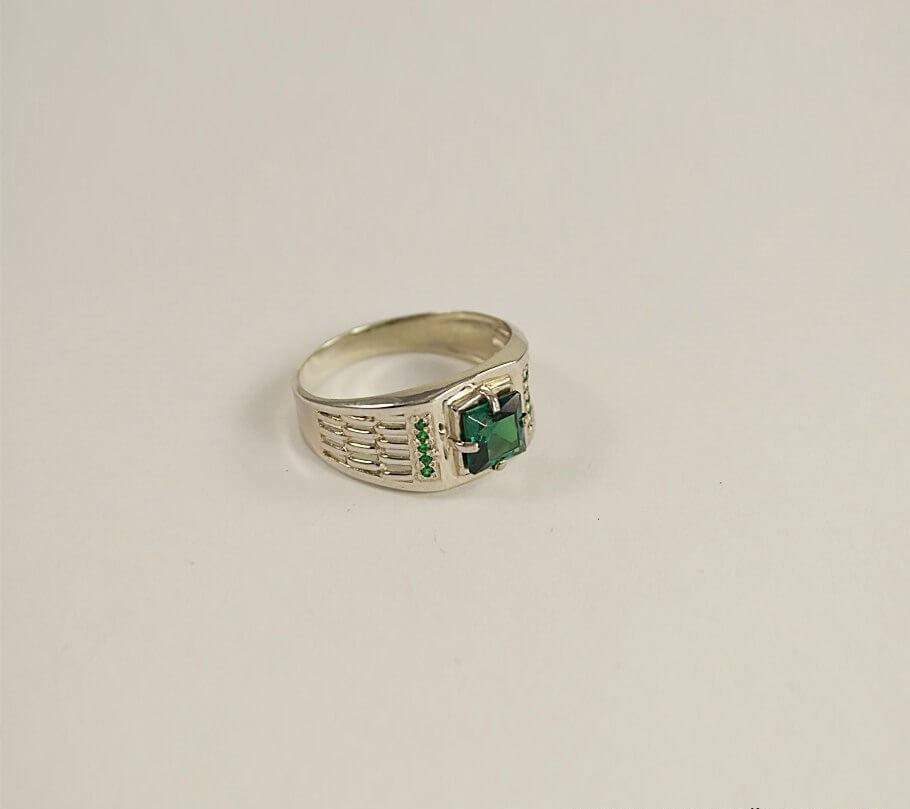 

Печатка с квадратным камнем Maxi Silver 6813 ZL, размер 16