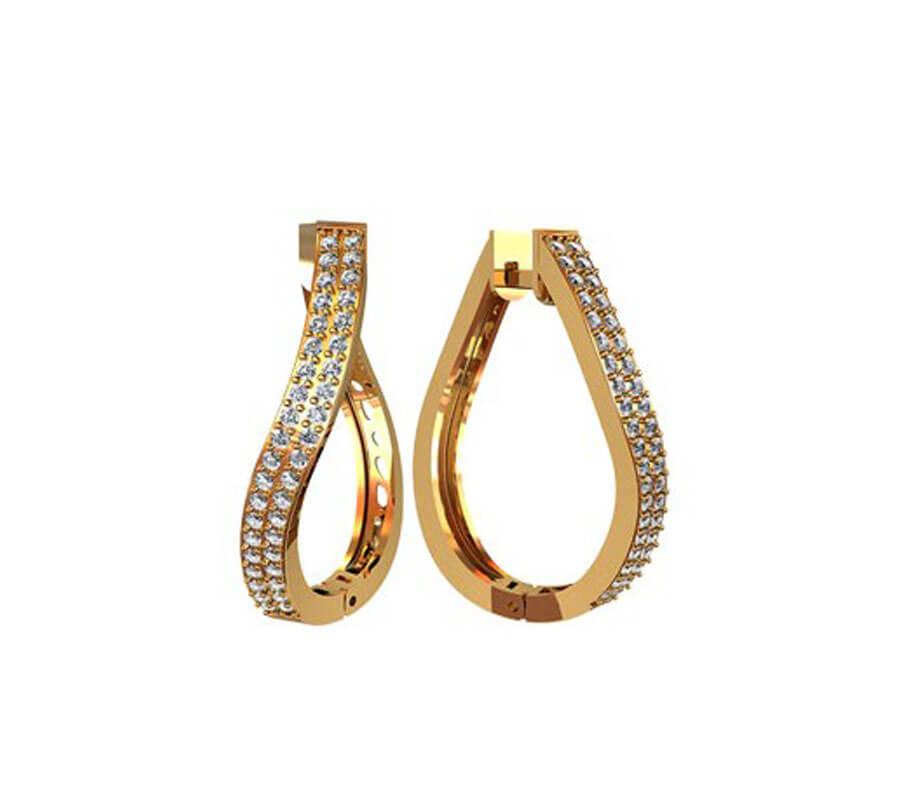 

Серьги конго с фианитами Maxi Silver 8201