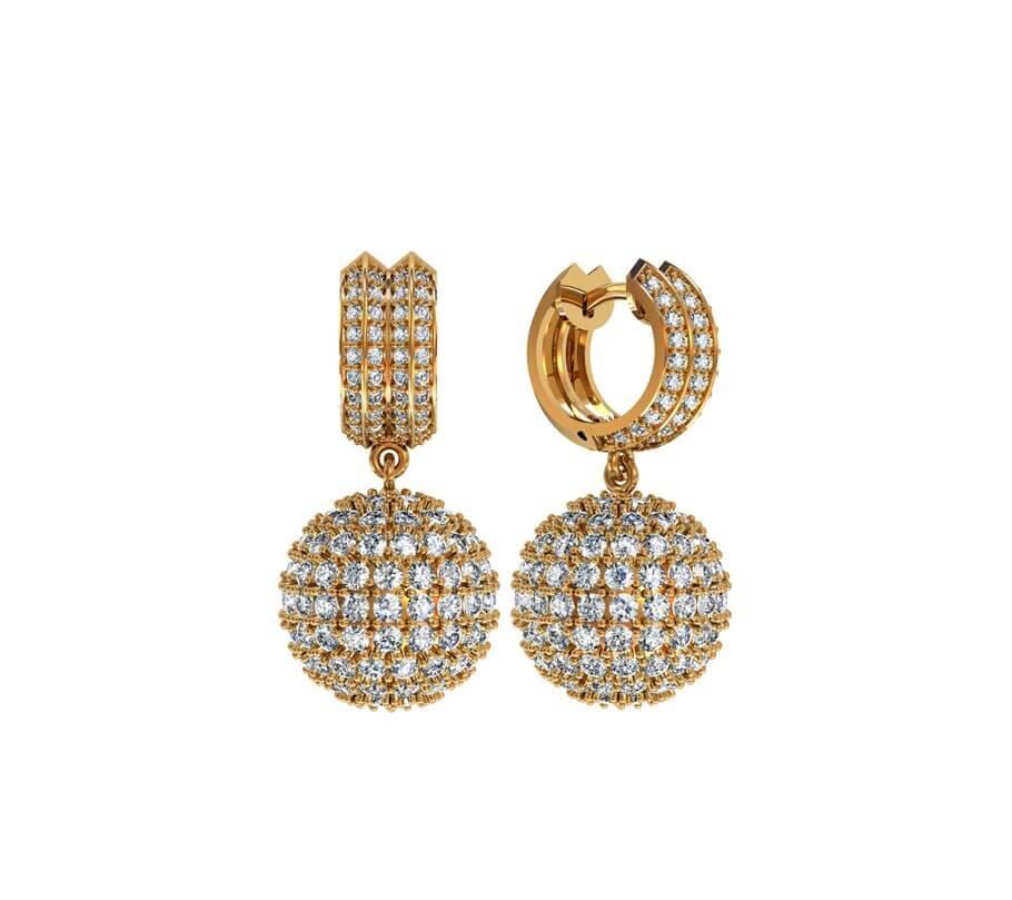 

Серьги конго с шариками Maxi Silver 8475
