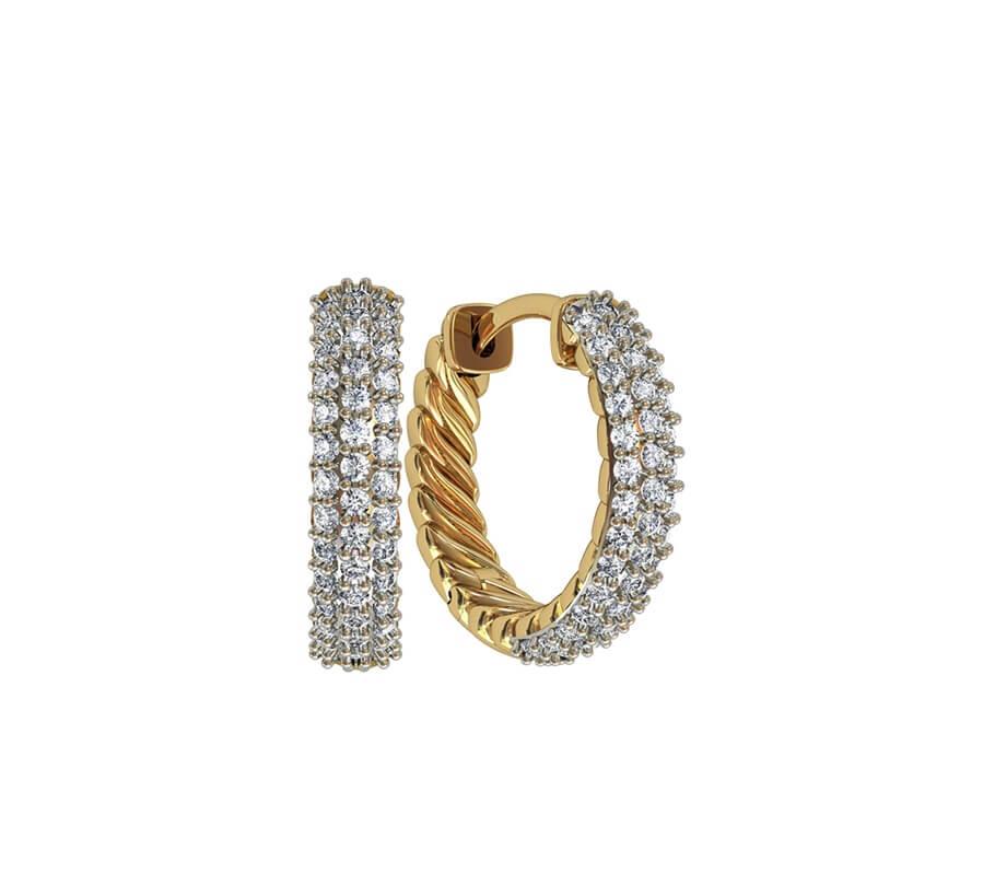 

Сережки косички Maxi Silver 8499