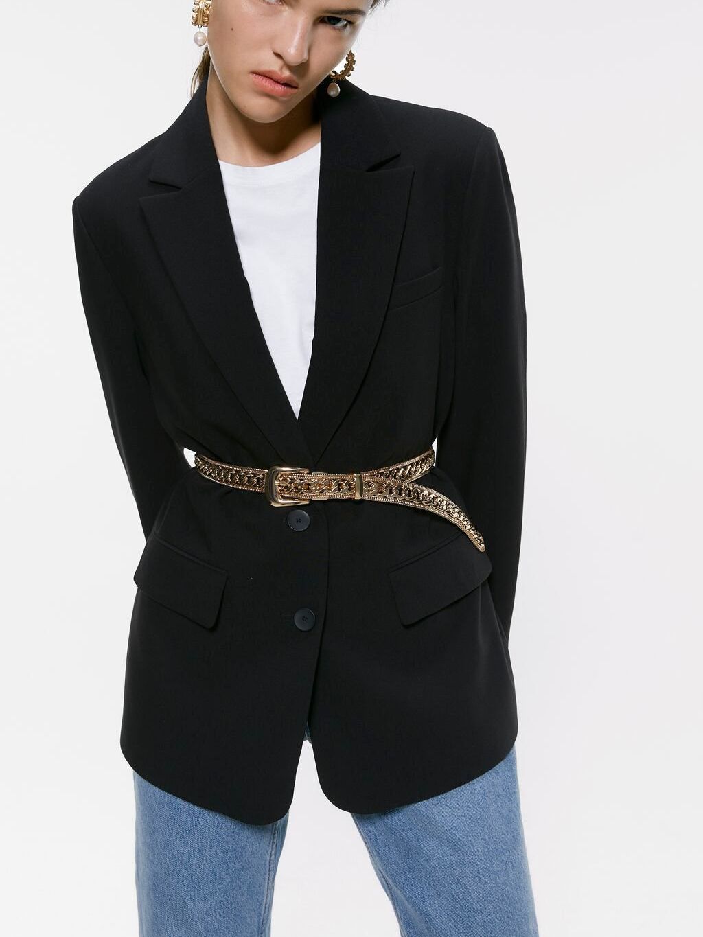 Пиджак удлиненный женский Zara 02753232800 XS Черный 