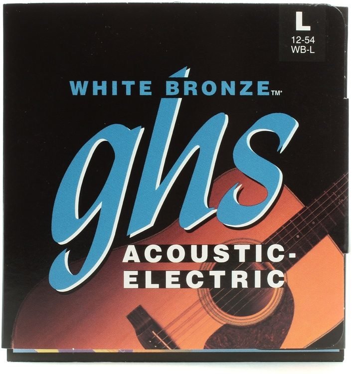 

Струны для акустической гитары GHS WB-L White Bronze Standart Light 12/54